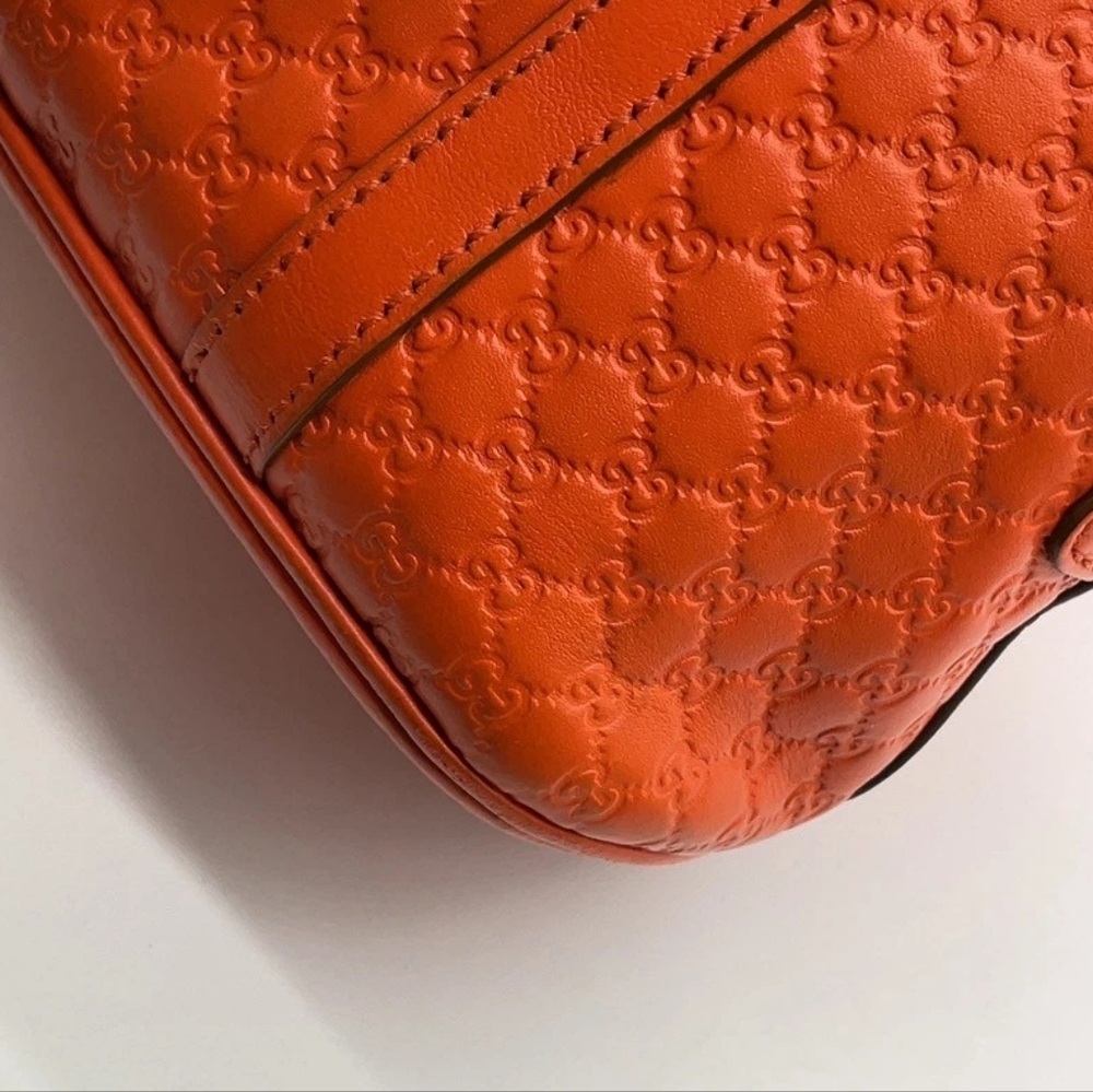 Gucci Microguccissima Mini Dome Satchel Handbag – Vibrant Orange - Picture 6 of 16